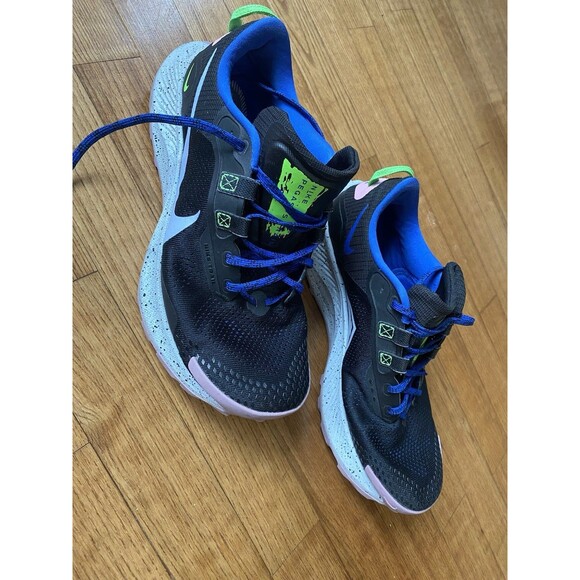 EUC Nike Pegasus Trail 3 Black Light Marine Running Sneakers Womens 11 NO insole main image 6